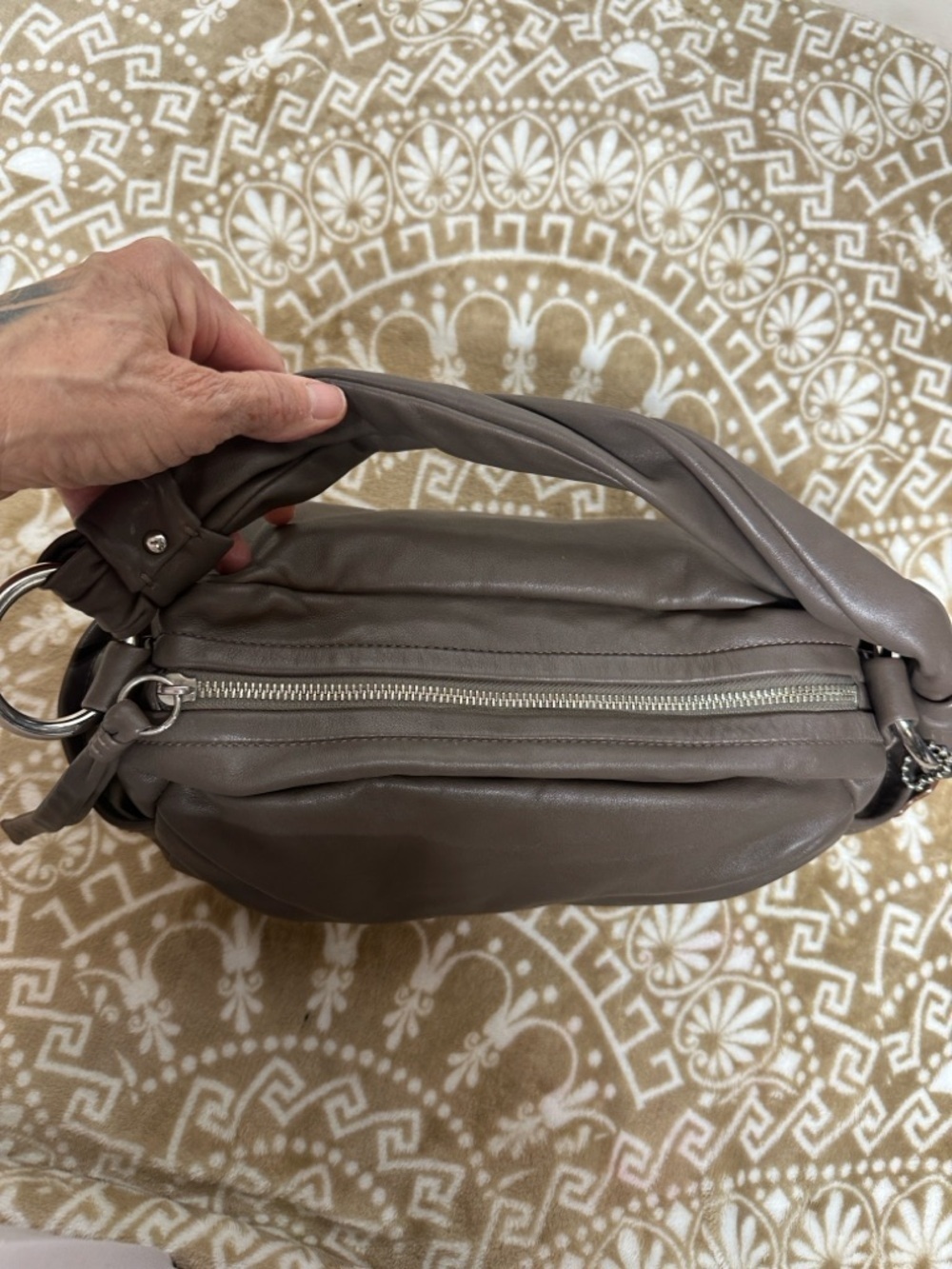 COACH Y2K PARKER TAUPE SOHO PLEATED LEATHER HOBO BAG 13442 - Picture 8 of 13